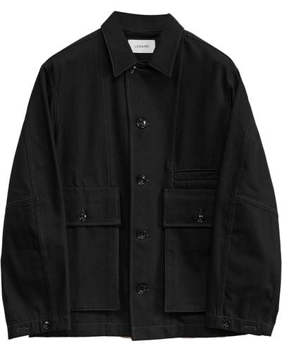 Lemaire Cotton Shirt Jacket - Unisex - Cotton - Black