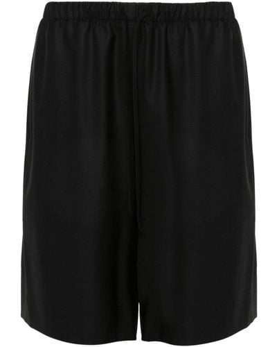 The Row Wool Shorts - Black
