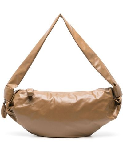 Lemaire Croissant Medium Cross Body Bag - Unisex - Calf Leather/cotton - Pink