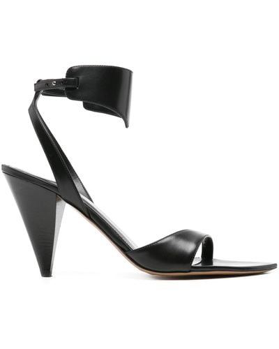 Isabel Marant Junia 90mm Leather Sandals - Black