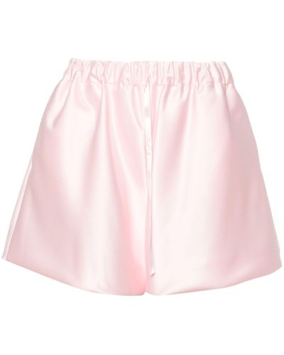 Simone Rocha Elasticated Satin Shorts - Pink