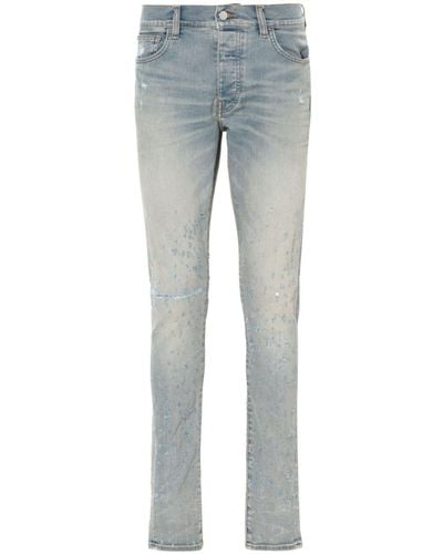 Amiri Shotgun Mid-Rise Skinny Jeans - Blue