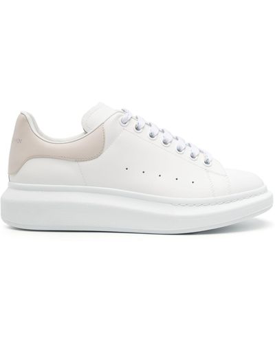 Alexander McQueen Leather Lace-up Trainers - White