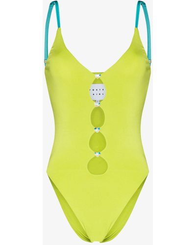 Poster Girl Yellow Cut-out Swimsuit - Women's - Spandex/elastane/polyamide