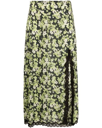 RIXO London Sibilla Floral-print Midi Skirt - Green