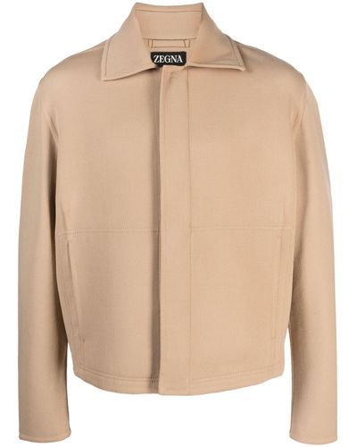 Zegna Spread-collar Jacket - Natural