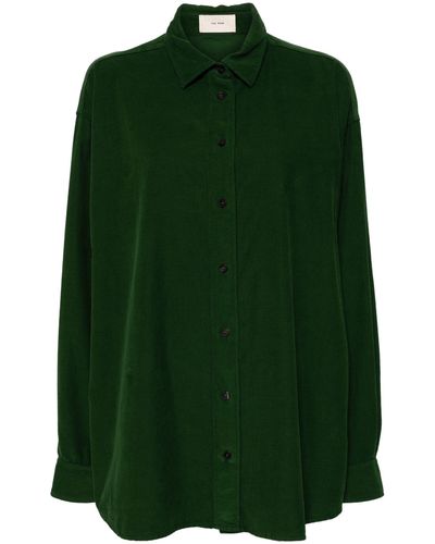 The Row Penna Corduroy Shirt - Green