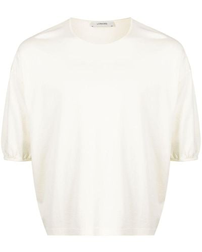 Lemaire Drop Shoulder Cotton T-shirt - Men's - Cotton - White