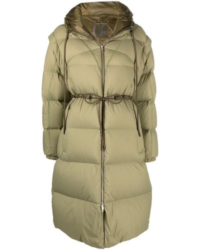 Moncler Roquette Quilted Parka Coat - Green