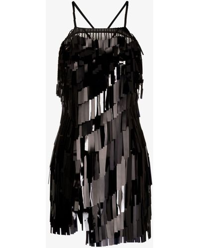 The Attico Abito Sequin-embellished Mini Dress - Black