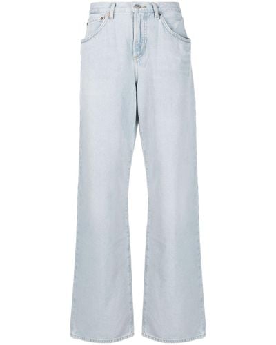 Agolde Fusion High-waist Wide-leg Jeans - Blue