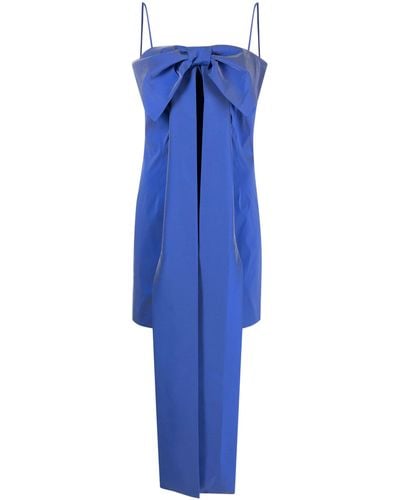 BERNADETTE Estelle Bow-embellished Dress - Blue