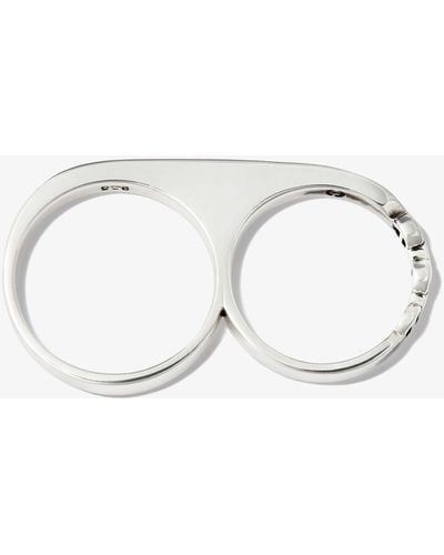 Hoorsenbuhs Sterling Double Knuckle Ring - Metallic