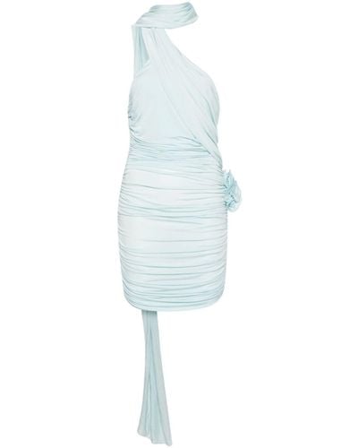 Magda Butrym Floral-Appliqué Mini Dress - Blue