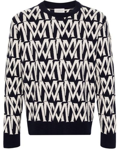 Moncler Monogram Crew-neck Jumper - Black