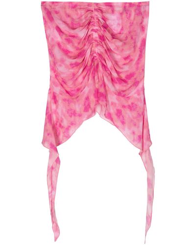 MISBHV Tie-dye Chiffon Miniskirt - Pink