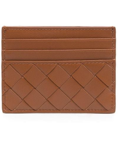 Bottega Veneta Intrecciato Leather Cardholder - Women's - Calf Leather - Brown