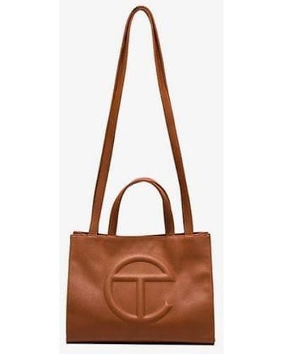 Telfar Medium Logo Shopping Bag - Brown