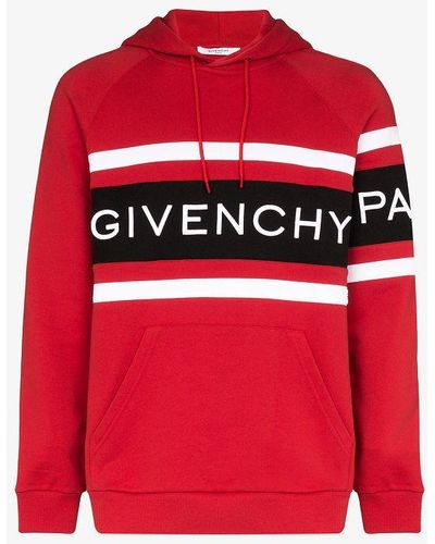 Givenchy Hoodie With Contrasting Stripes - Red
