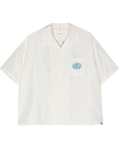 Visvim White Logo-print Silk Shirt - Men's - Silk