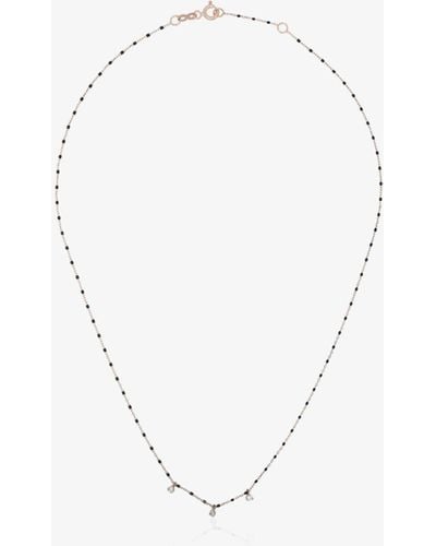 Gigi Clozeau 18k Yellow Beaded Diamond Necklace - White