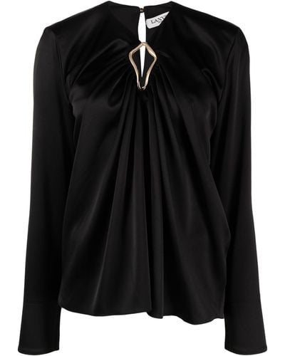Lanvin Sleeved Blouse - Black