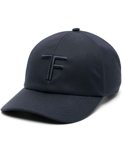 Tom Ford Canvas And Leather Baseball Cap - Blue