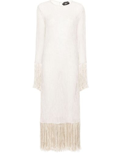 ‎Taller Marmo White Nile Fringed Dress