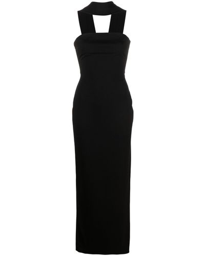 Solace London Amari Cutout Stretch-crepe Maxi Dress - Black