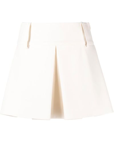 Maximilian Davis Madeline Pleated Mini Skirt - White