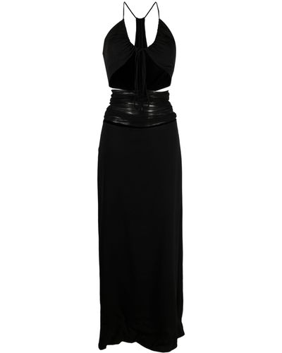 Christopher Esber Tulle-panel Cut-out Dress - Black