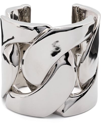 Alexander McQueen Oversize-chain Cuff Bracelet - Metallic
