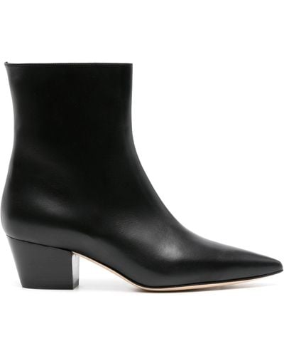 Manolo Blahnik Agnetapla Leather Ankle Boots - Women's - Calf Leather - Black