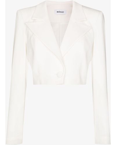 Monot Cropped Single-breasted Blazer - Women's - Polyester/triacetate - White