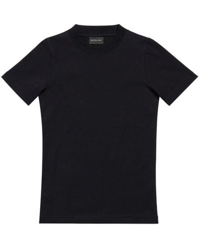 Balenciaga Handwritten Rhinestone-Embellished T-Shirt - Black