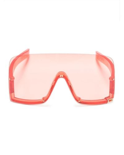 Gucci Mask Oversized-frame Sunglasses - Pink