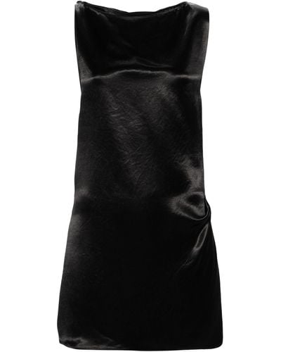 Jean Paul Gaultier Lace-up Satin Dress - Black