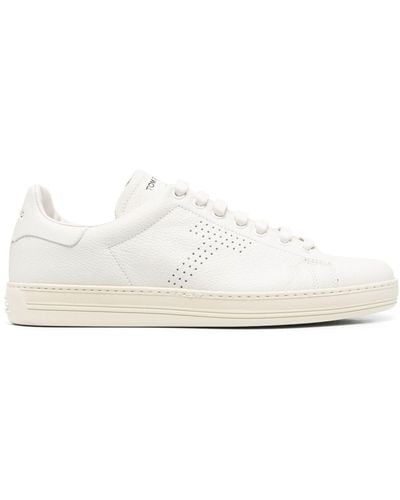 Tom Ford Warwick Leather Trainer - White