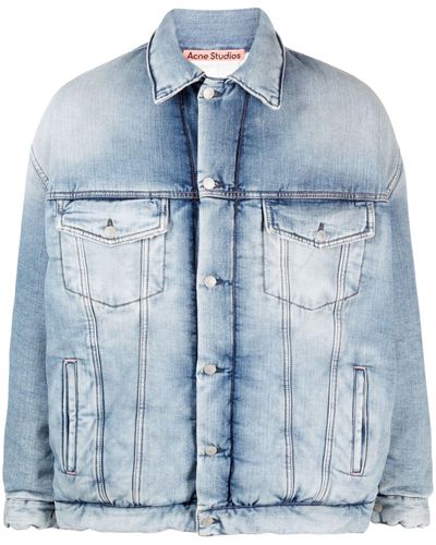 Acne Studios Padded Button-up Denim Jacket - Blue