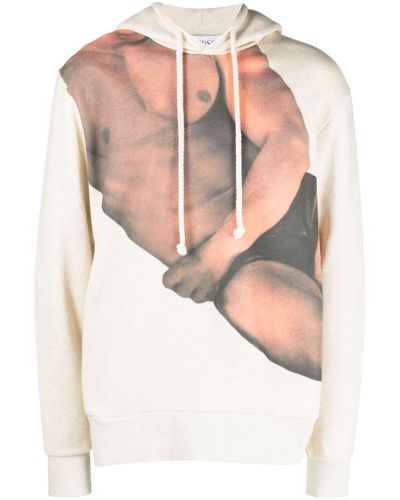 JW Anderson Photograph-print Cotton Hoodie - Pink