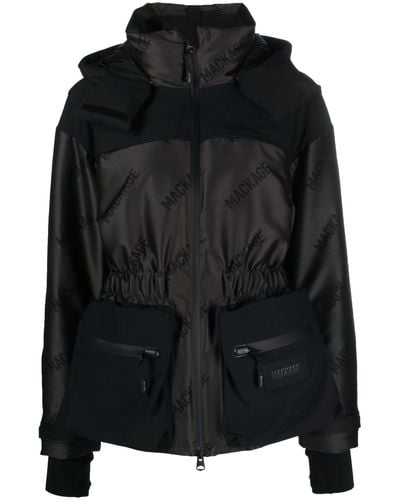 Mackage Nixie Logo-print Hooded Jacket - Black
