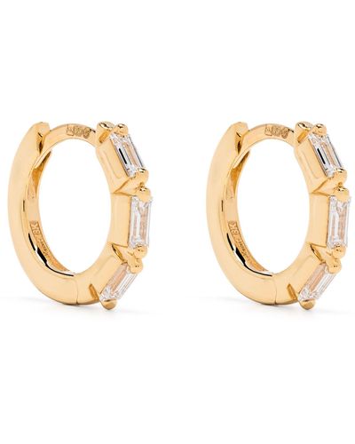 Suzanne Kalan 18k Yellow Bold Triple Diamond Earrings - Women's - Diamond/18kt Yellow - Metallic