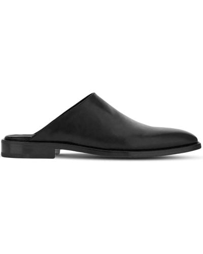 Ferragamo Leather Slip-on Loafers - Black