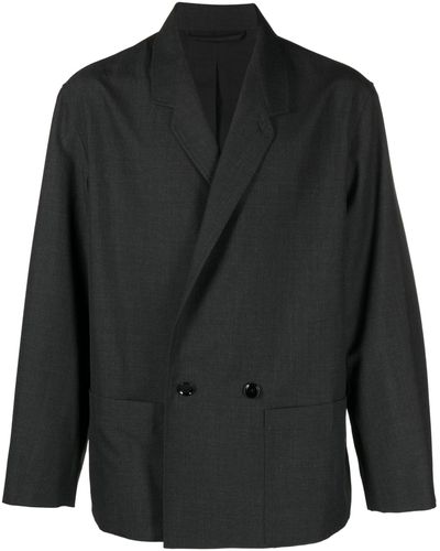 Lemaire Workwear Double Breasted Jacket - Black