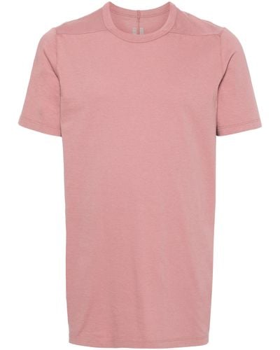 Rick Owens Crew Neck Cotton T-shirt - Men's - Cotton - Pink