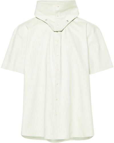 AV VATTEV Detachable-collar Cotton Shirt - White