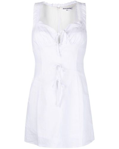 Reformation Reia Linen Minidress - White