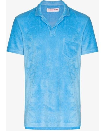 Orlebar Brown Terry Cotton Polo Shirt - Men's - Cotton - Blue