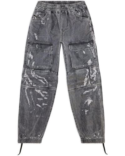 DIESEL D-mirt High-rise Straight-leg Jeans - Women's - Cotton - Gray