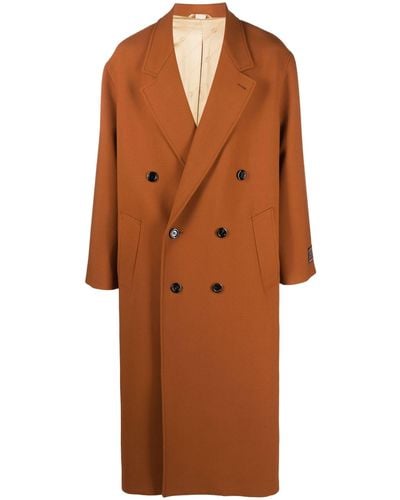 Gucci Orange Double-breasted Wool Coat - Brown
